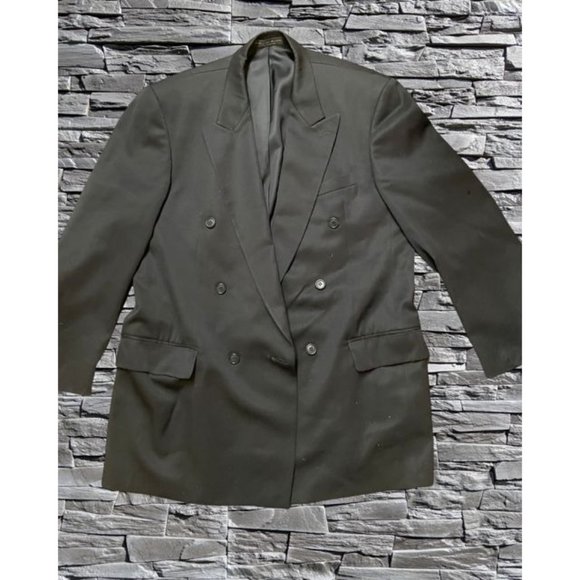Men's Gianfranco Ruffini Black Suit Jacket Size 42, Worn Once - Picture 2 of 13